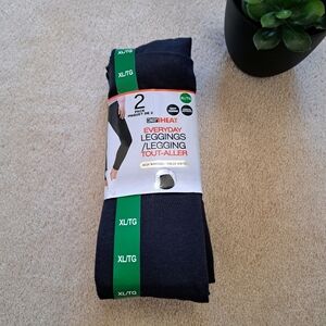 32° Degrees Heat Leggings 2 Pack Size XL Navy Blue Charcoal Grey Stretch